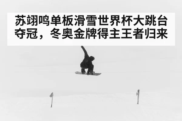 苏翊鸣单板滑雪世界杯大跳台夺冠，冬奥金牌得主王者归来